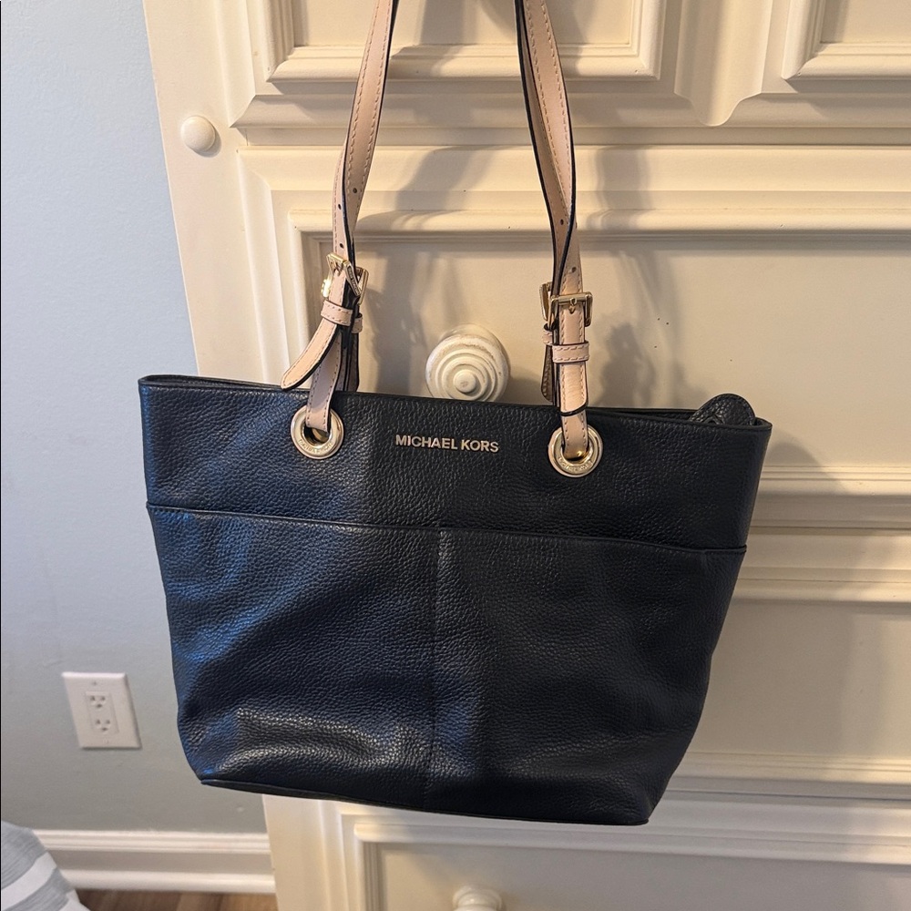 Michael Kors Black and Tan Tote Bag